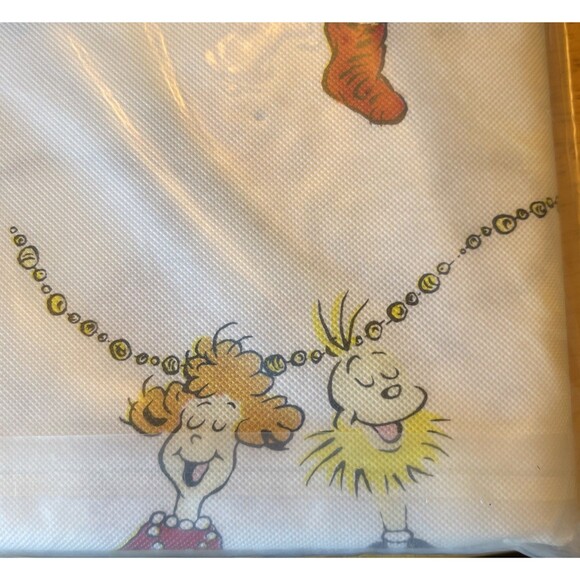 The Grinch Christmas Vinyl Tablecloth Nice & Thick 70” x 52” NEW! - Picture 9 of 10